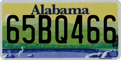AL license plate 65BQ466