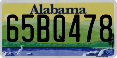 AL license plate 65BQ478