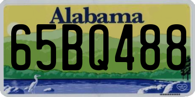 AL license plate 65BQ488