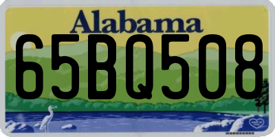 AL license plate 65BQ508