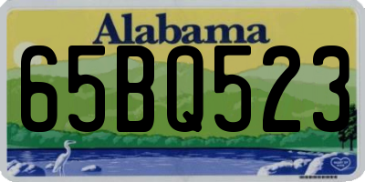 AL license plate 65BQ523