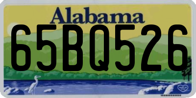 AL license plate 65BQ526