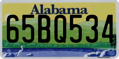AL license plate 65BQ534