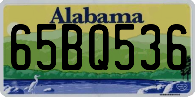 AL license plate 65BQ536
