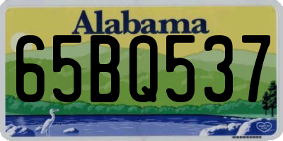 AL license plate 65BQ537