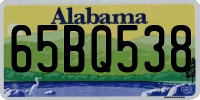 AL license plate 65BQ538