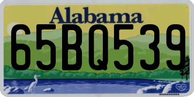 AL license plate 65BQ539