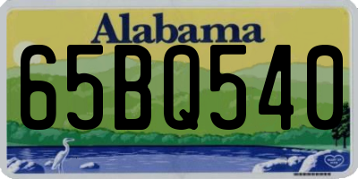 AL license plate 65BQ540