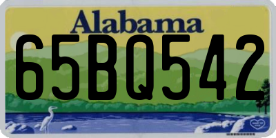 AL license plate 65BQ542