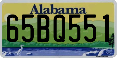 AL license plate 65BQ551