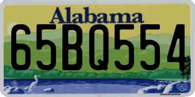 AL license plate 65BQ554