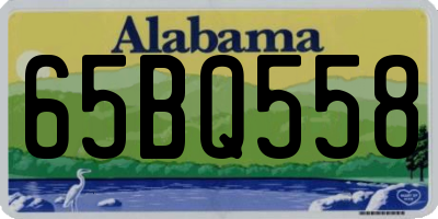 AL license plate 65BQ558
