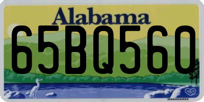 AL license plate 65BQ560