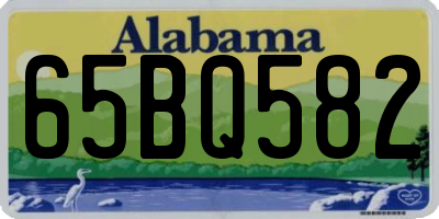 AL license plate 65BQ582