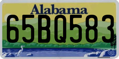 AL license plate 65BQ583