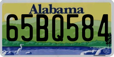 AL license plate 65BQ584