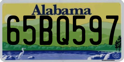 AL license plate 65BQ597