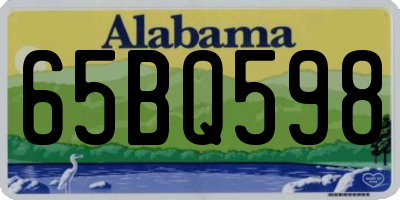 AL license plate 65BQ598