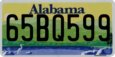 AL license plate 65BQ599