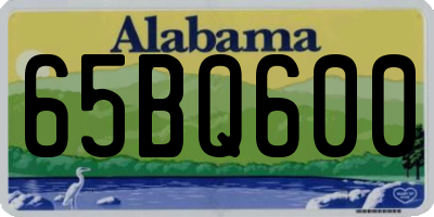 AL license plate 65BQ600