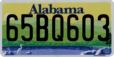 AL license plate 65BQ603