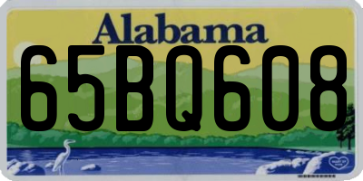 AL license plate 65BQ608