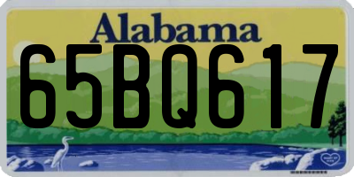 AL license plate 65BQ617