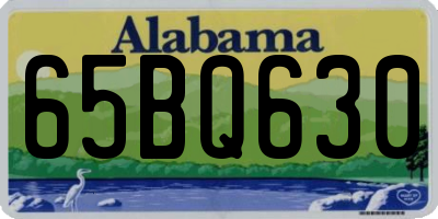 AL license plate 65BQ630