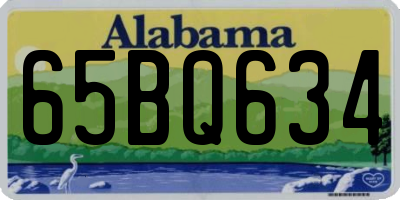 AL license plate 65BQ634