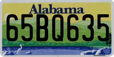 AL license plate 65BQ635