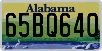 AL license plate 65BQ640