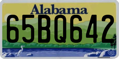 AL license plate 65BQ642