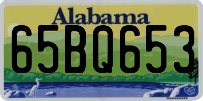 AL license plate 65BQ653