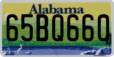 AL license plate 65BQ660
