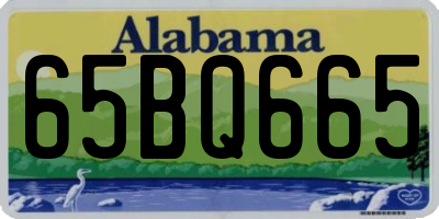 AL license plate 65BQ665