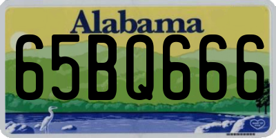 AL license plate 65BQ666