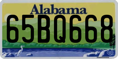 AL license plate 65BQ668