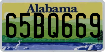 AL license plate 65BQ669