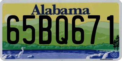 AL license plate 65BQ671