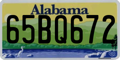 AL license plate 65BQ672