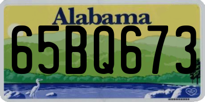 AL license plate 65BQ673