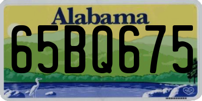 AL license plate 65BQ675