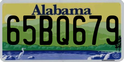 AL license plate 65BQ679