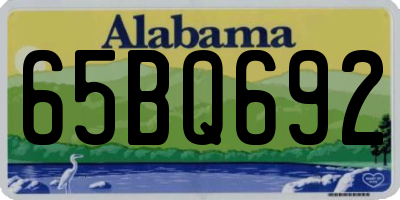 AL license plate 65BQ692