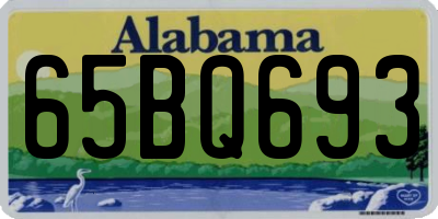 AL license plate 65BQ693