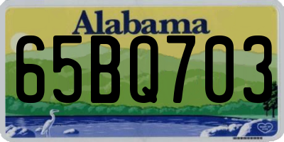 AL license plate 65BQ703