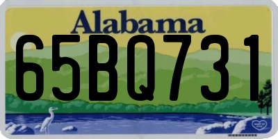 AL license plate 65BQ731