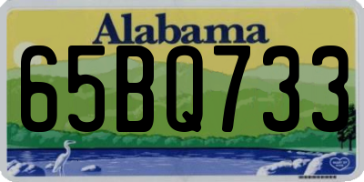 AL license plate 65BQ733