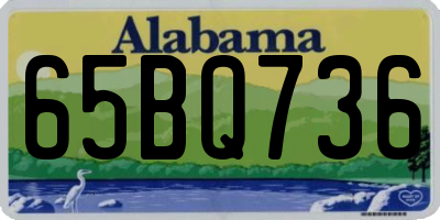 AL license plate 65BQ736