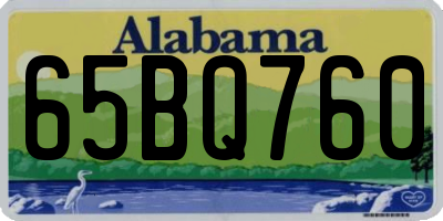 AL license plate 65BQ760